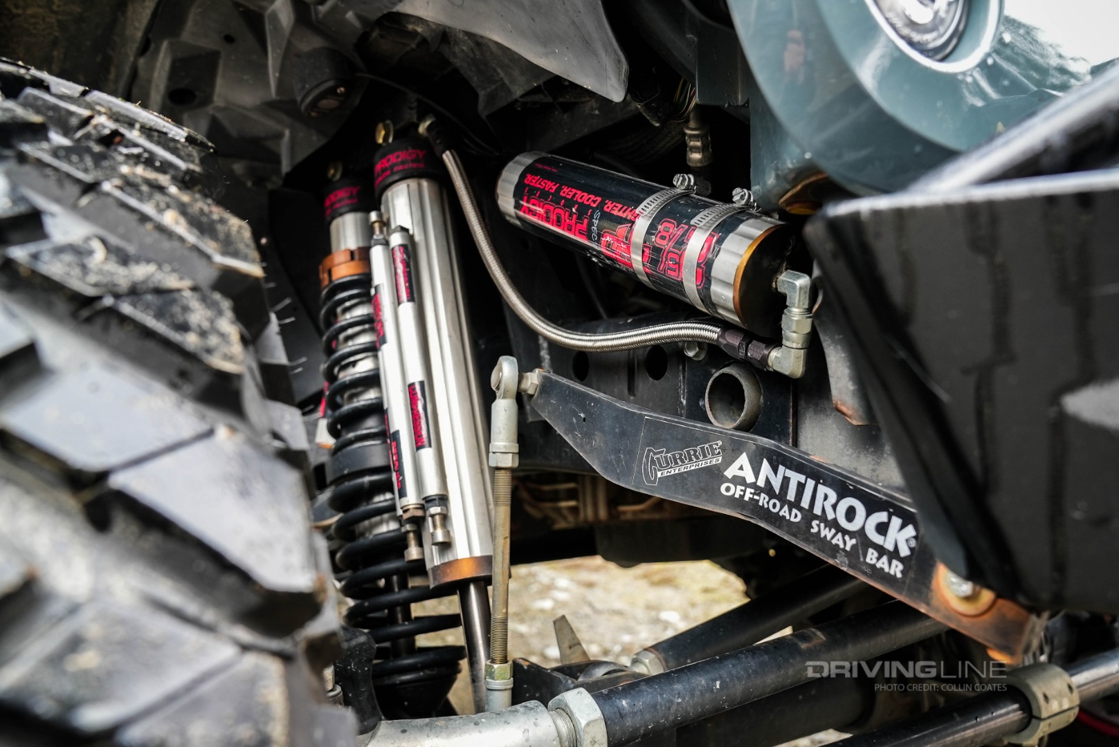 Rock Krawler Suspension paired with Rock Jock Antirock Sway Bars allow Ryon's rig to tackle any terrain he points it at.