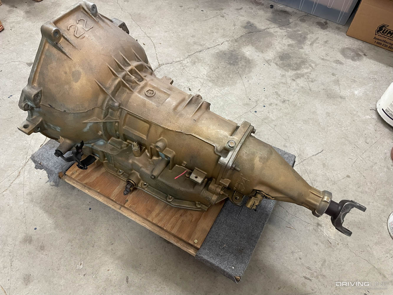 Ford AOD transmission painted gold