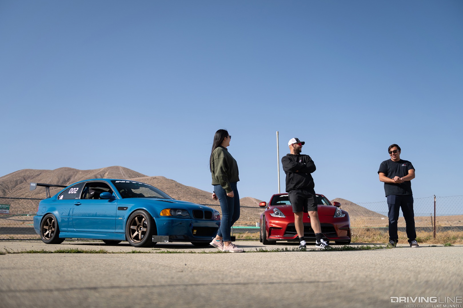 Allison Leung, Mike Sabounchi, and Michael Hillo at Willow Springs for Driver Battles