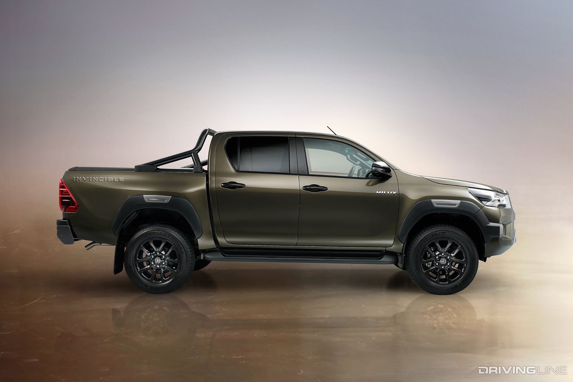 Toyota Hilux side profile green