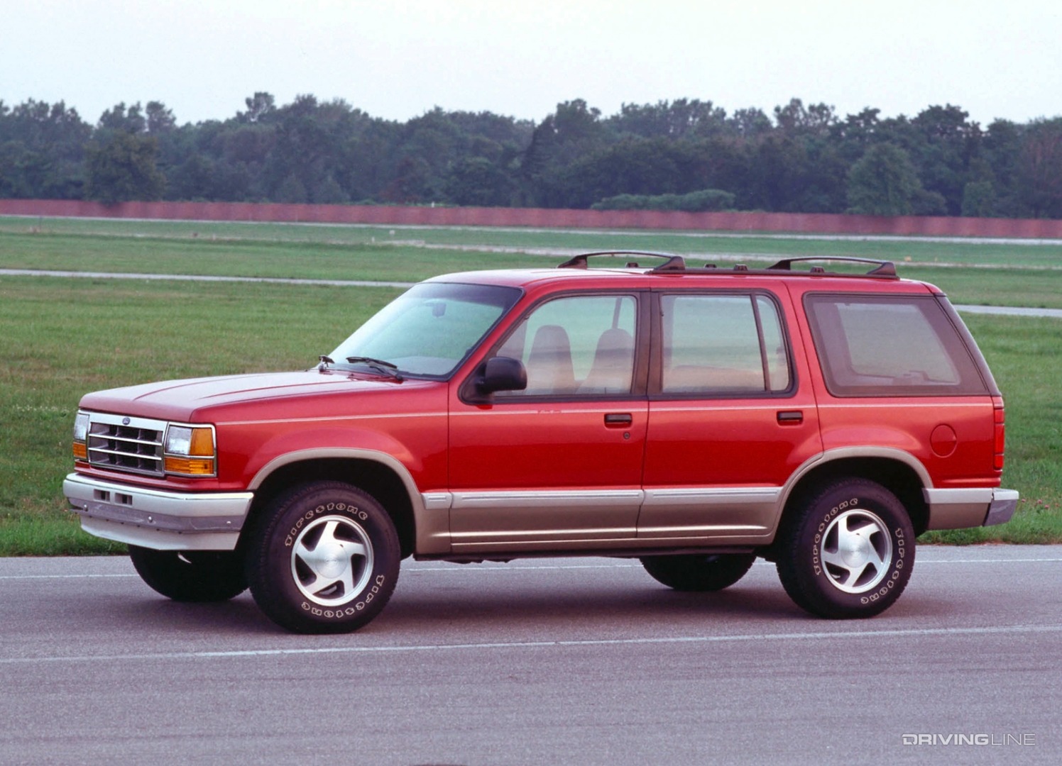 Ford Explorer 4 door in red