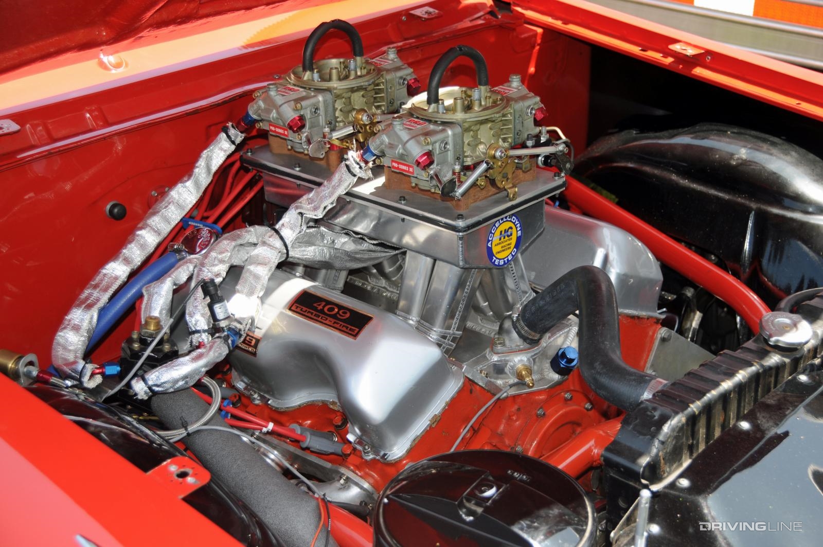 Chevrolet 409 big block V8 with dual quads