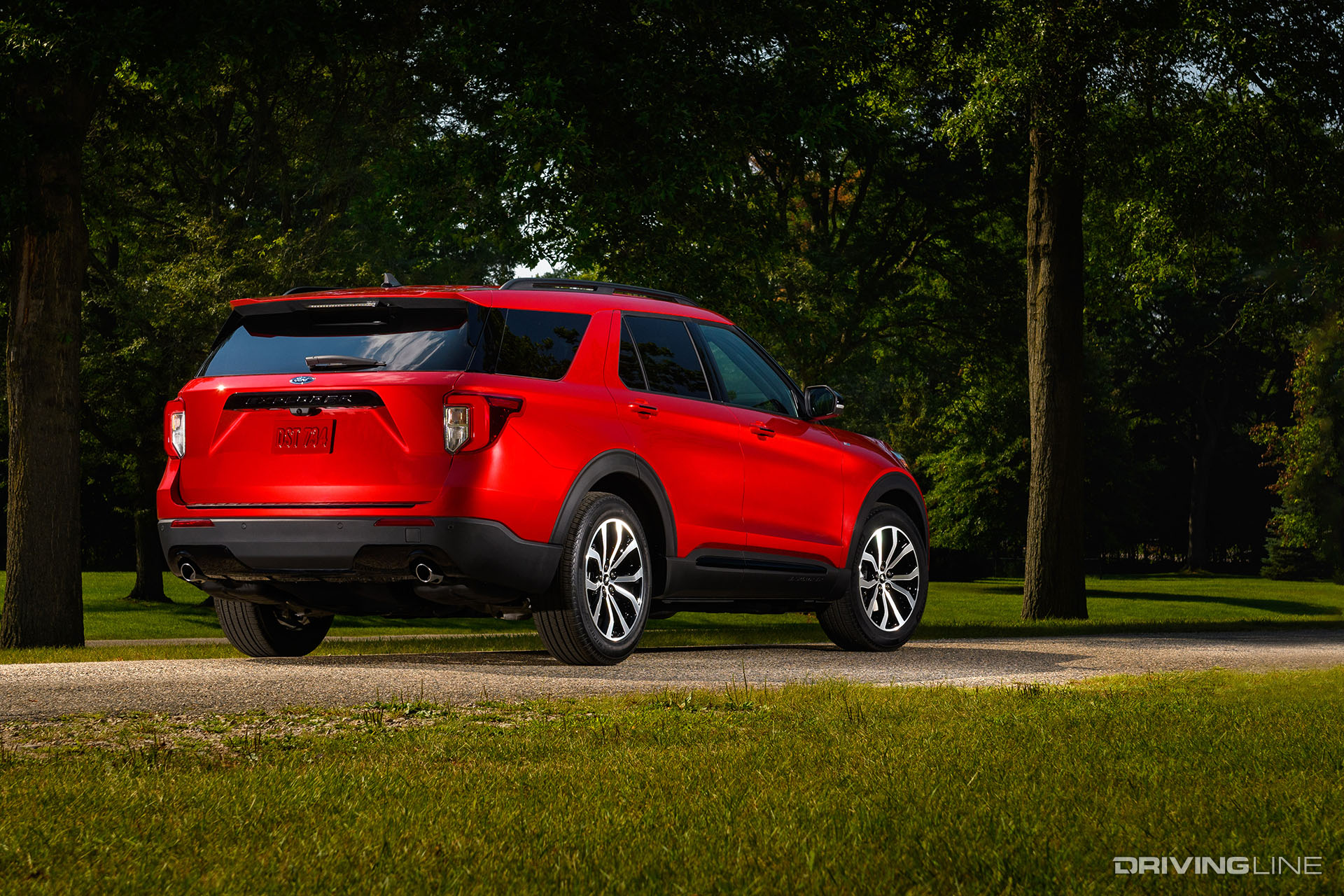 2022 Ford Explorer ST-Line Red Rear View