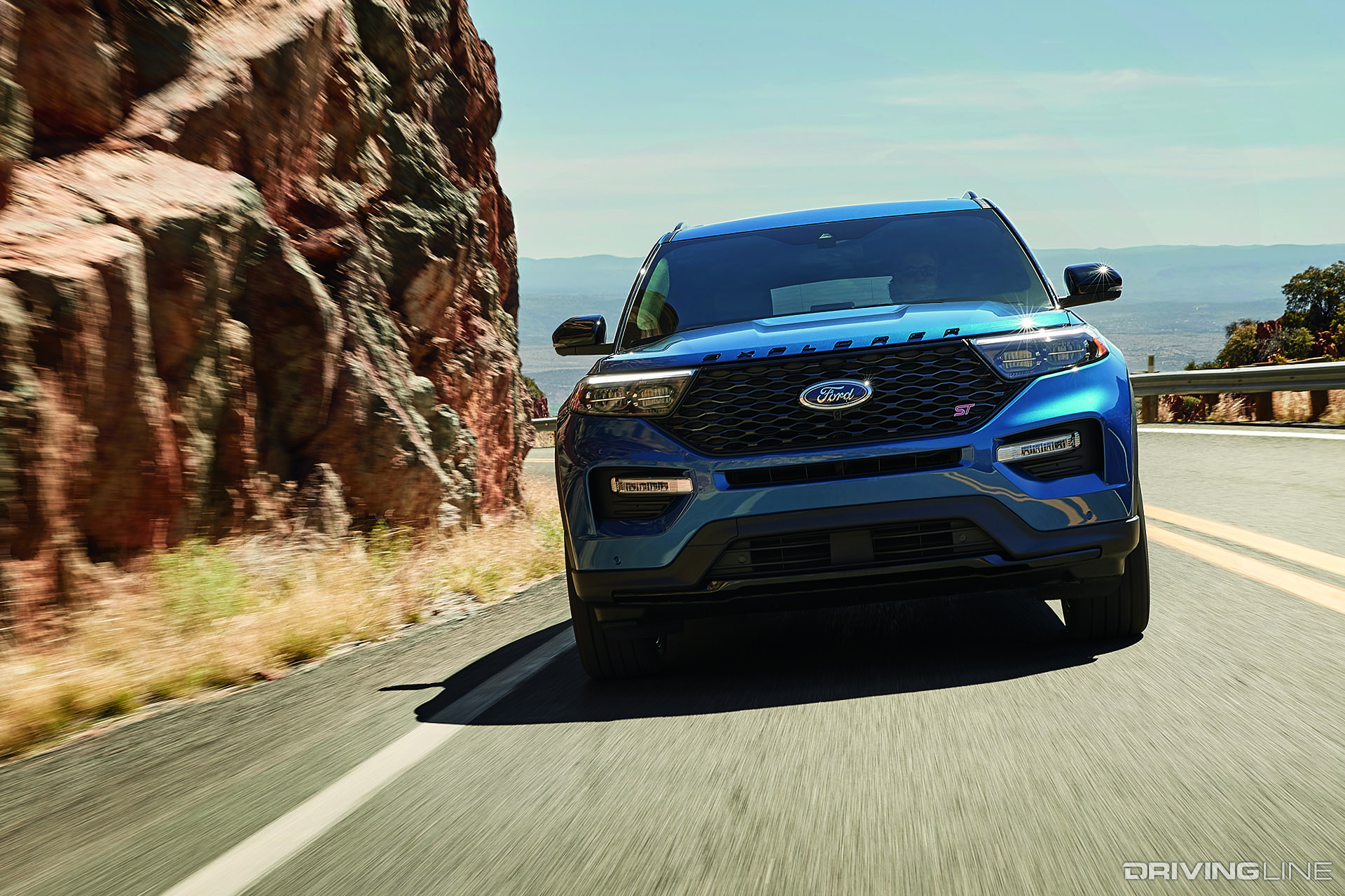 2022 Ford Explorer ST Blue Front View