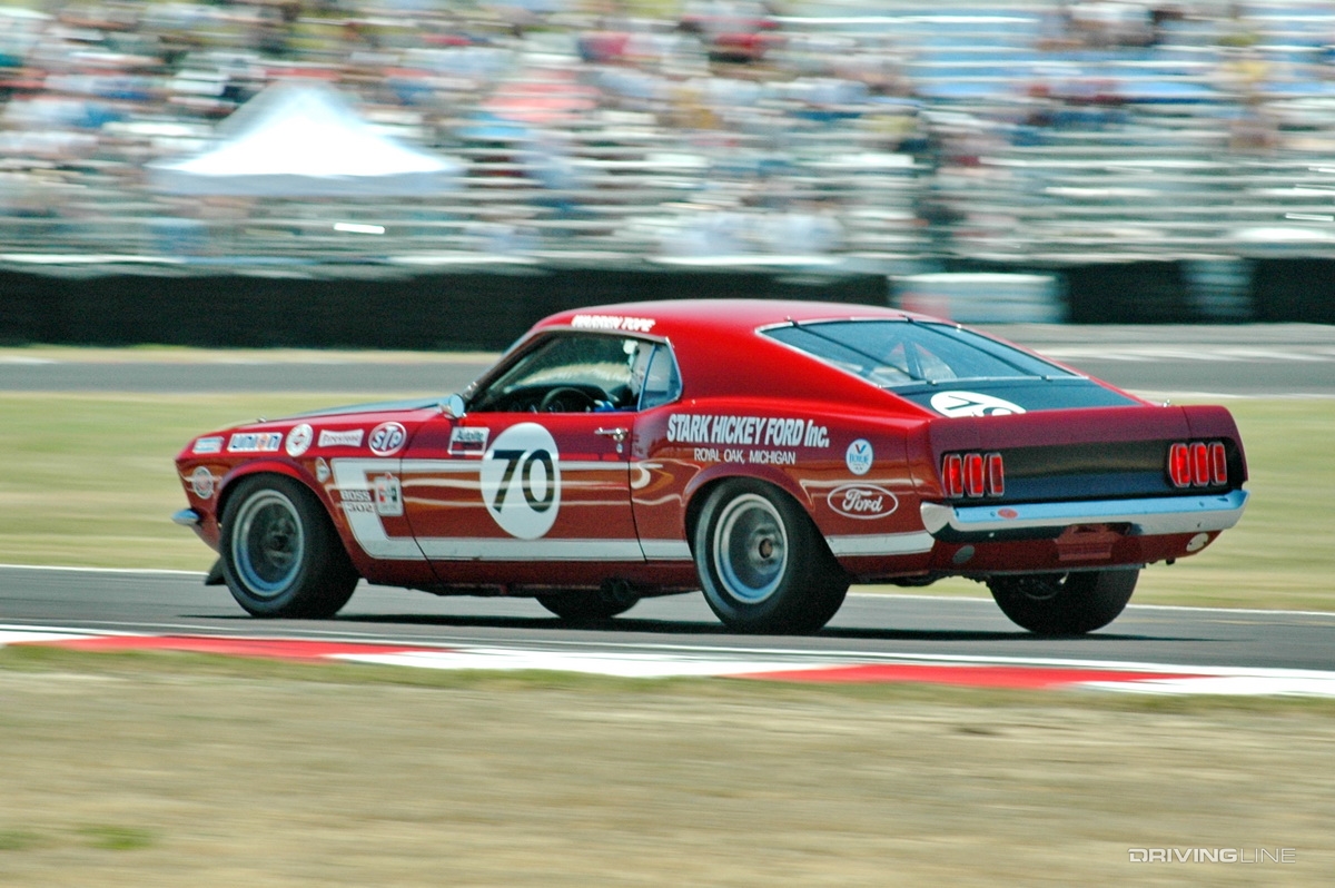 Ford Mustang Boss 302 on track