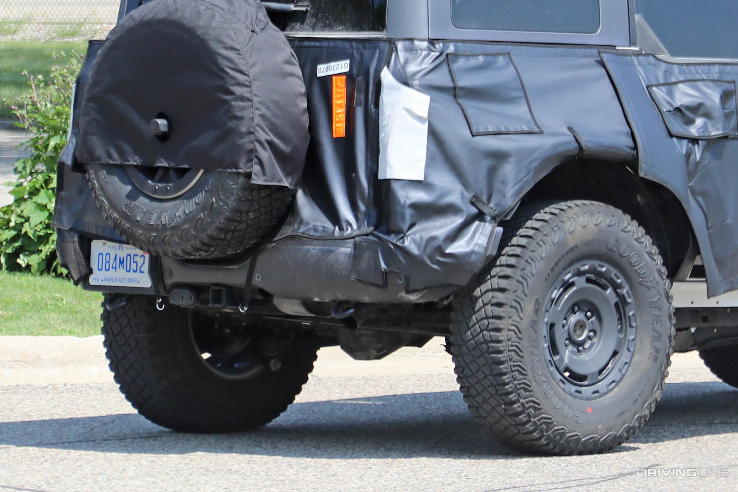 New Ford Bronco Spy Photos Sasquatch package rear passenger side detail