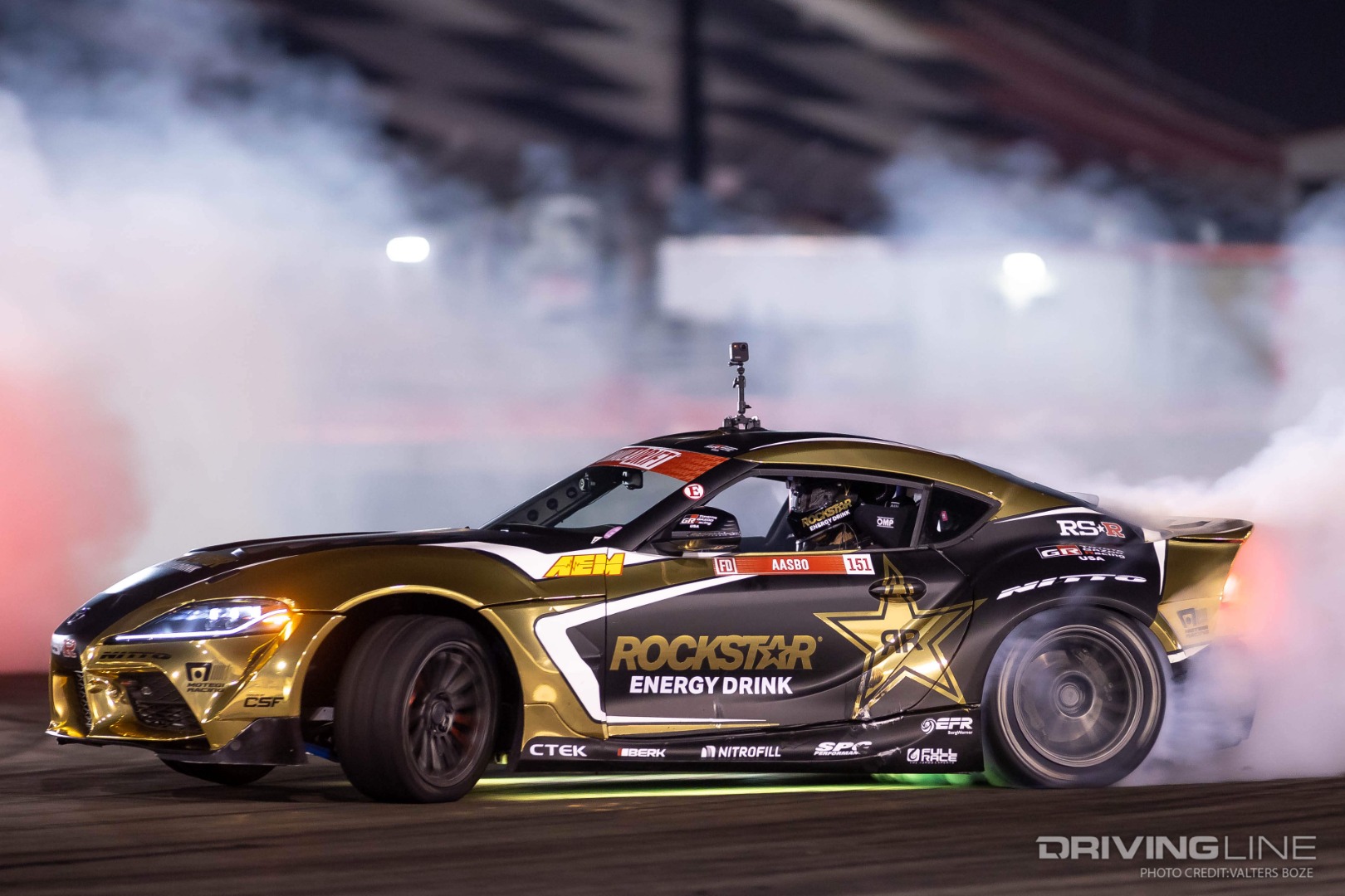 Fredric Aasbo shredding Nitto NT555 G2 tires at 2021 Formula Drift St Louis