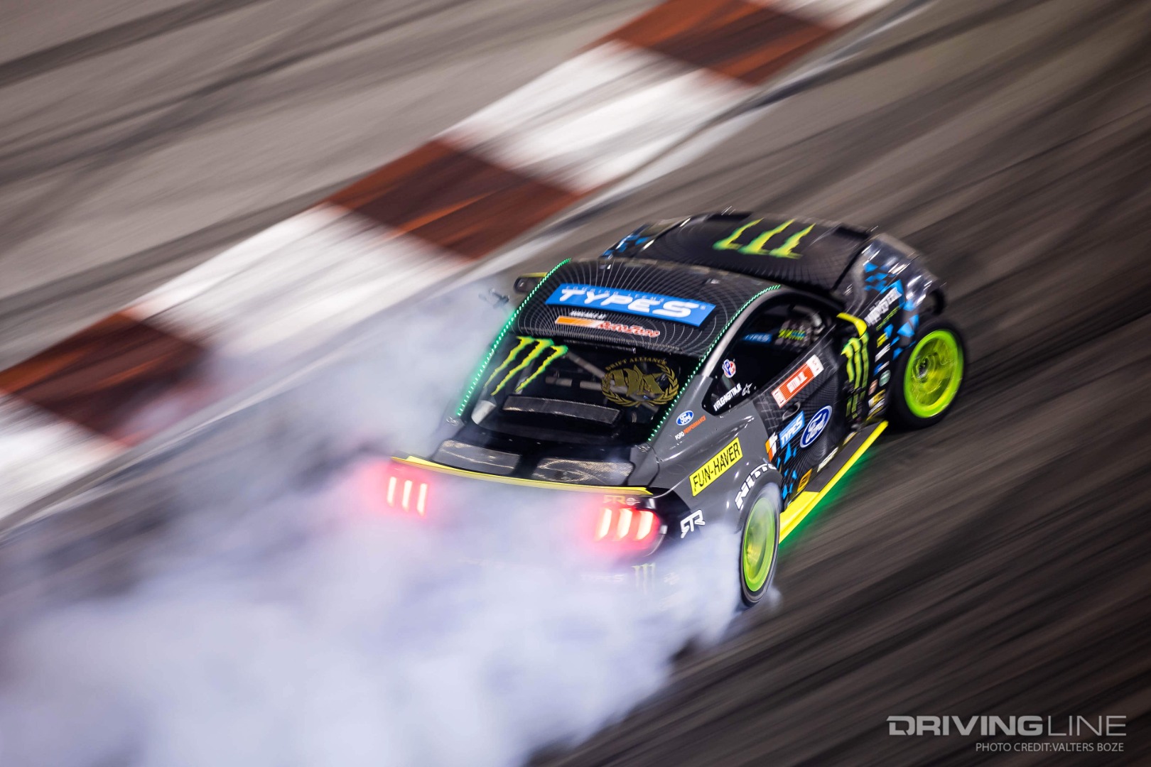 Vaughn Gittin Jr. Mustang RTR solo drifting at 2021 Formula Drift St Louis