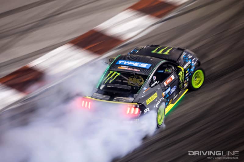 Vaughn Gittin Jr. Mustang RTR solo drifting at 2021 Formula Drift St Louis