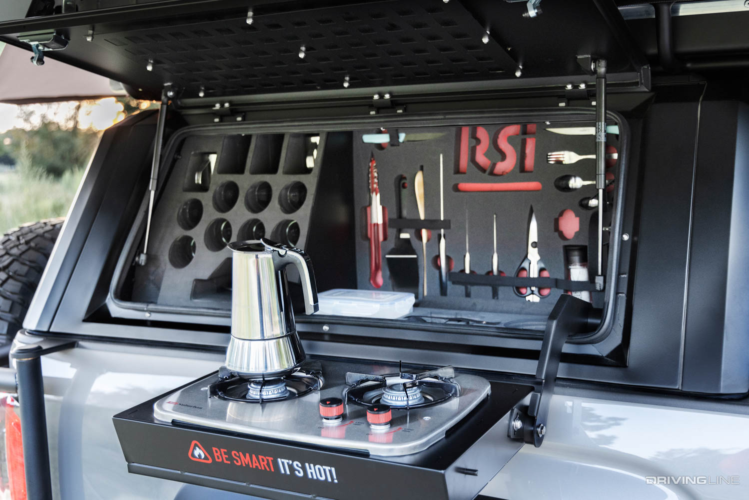 pop-out kitchenette on GMC Canyon AT4 concept