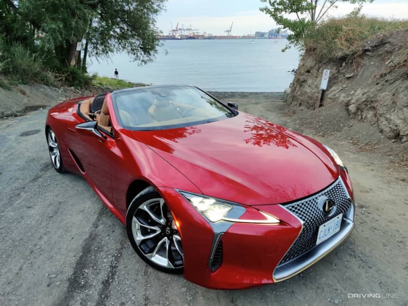 2021 Lexus LC 500 convertilbe front 3/4 view high