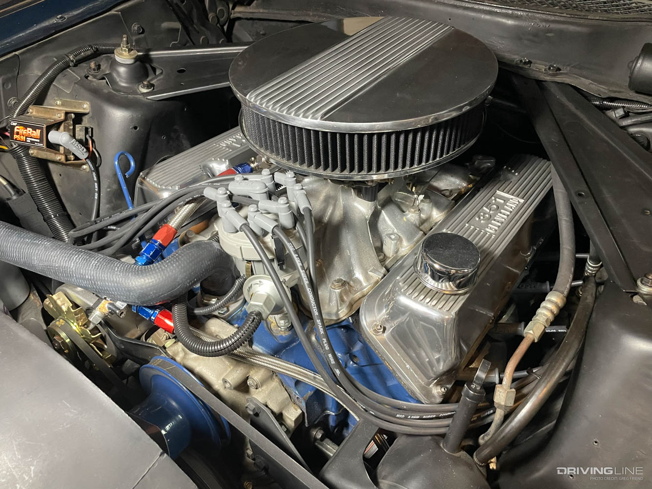 Greg Friend's Ford 351ci Cleveland V8 Engine in a 1973 Mustang Mach 1