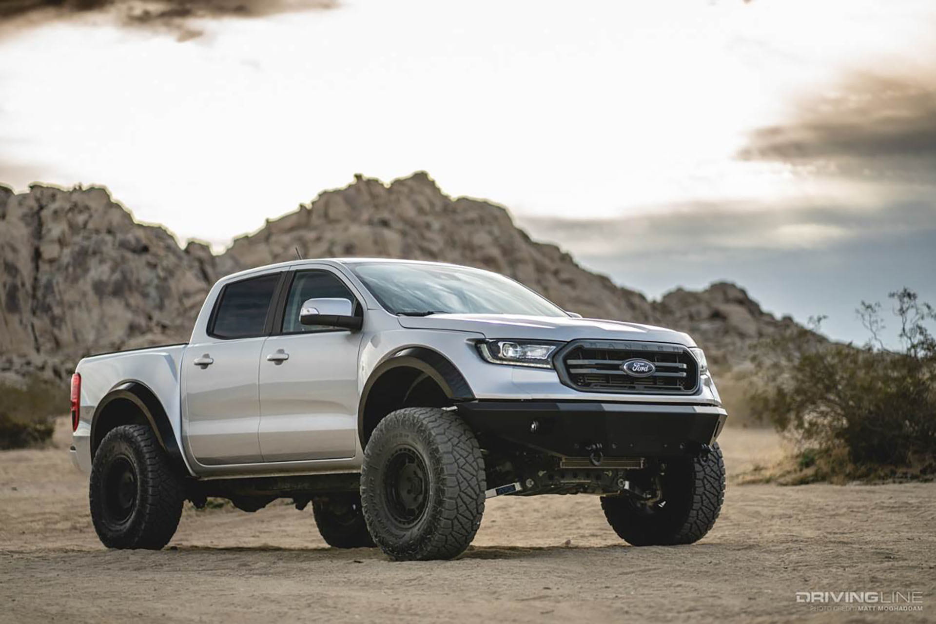 2019 Ford Ranger on Nitto Ridge Grapplers passenger side front view
