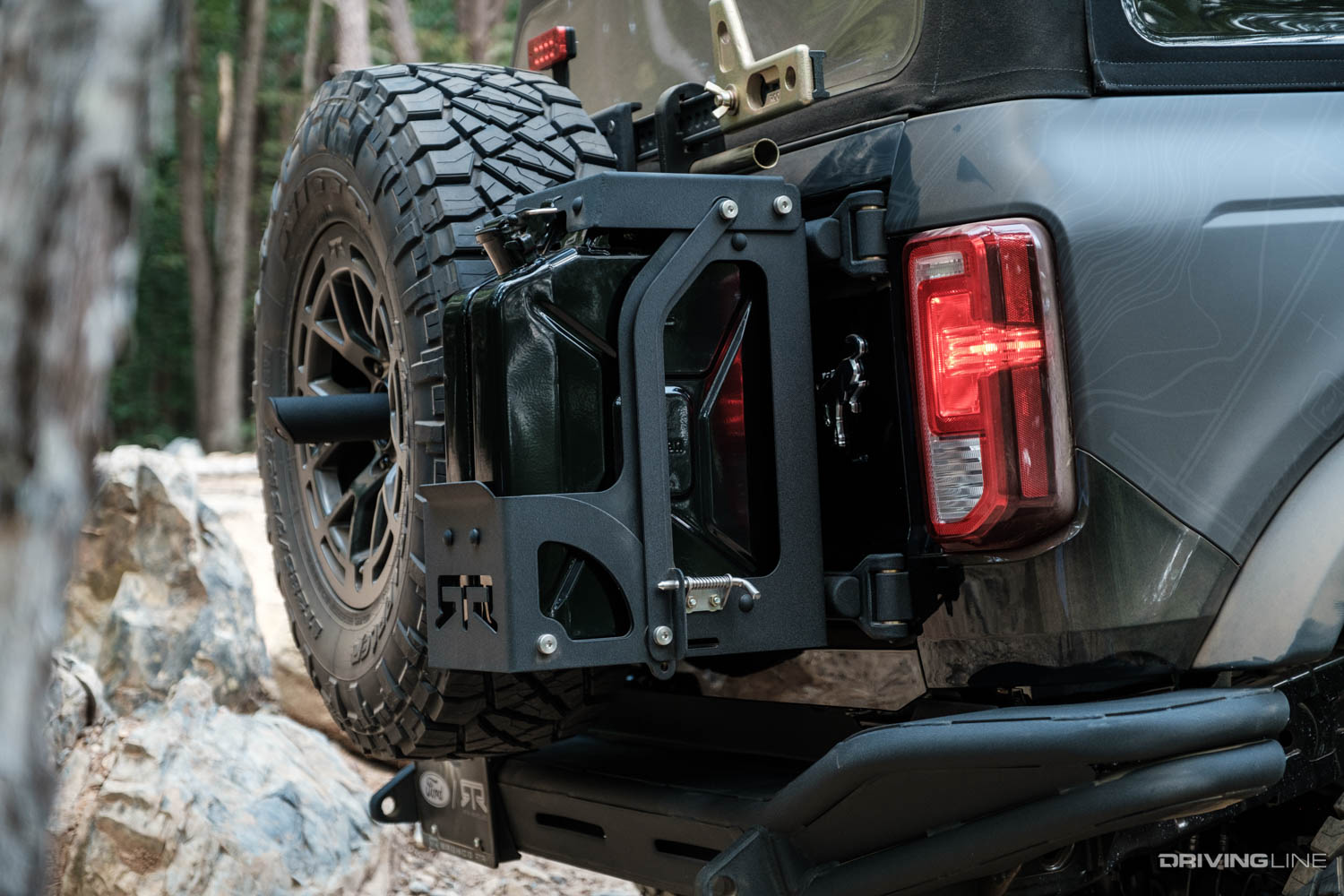 Fair Lane Estate Ford Bronco RTR with Nitto Ridge Grappler tire on spare tire carrier