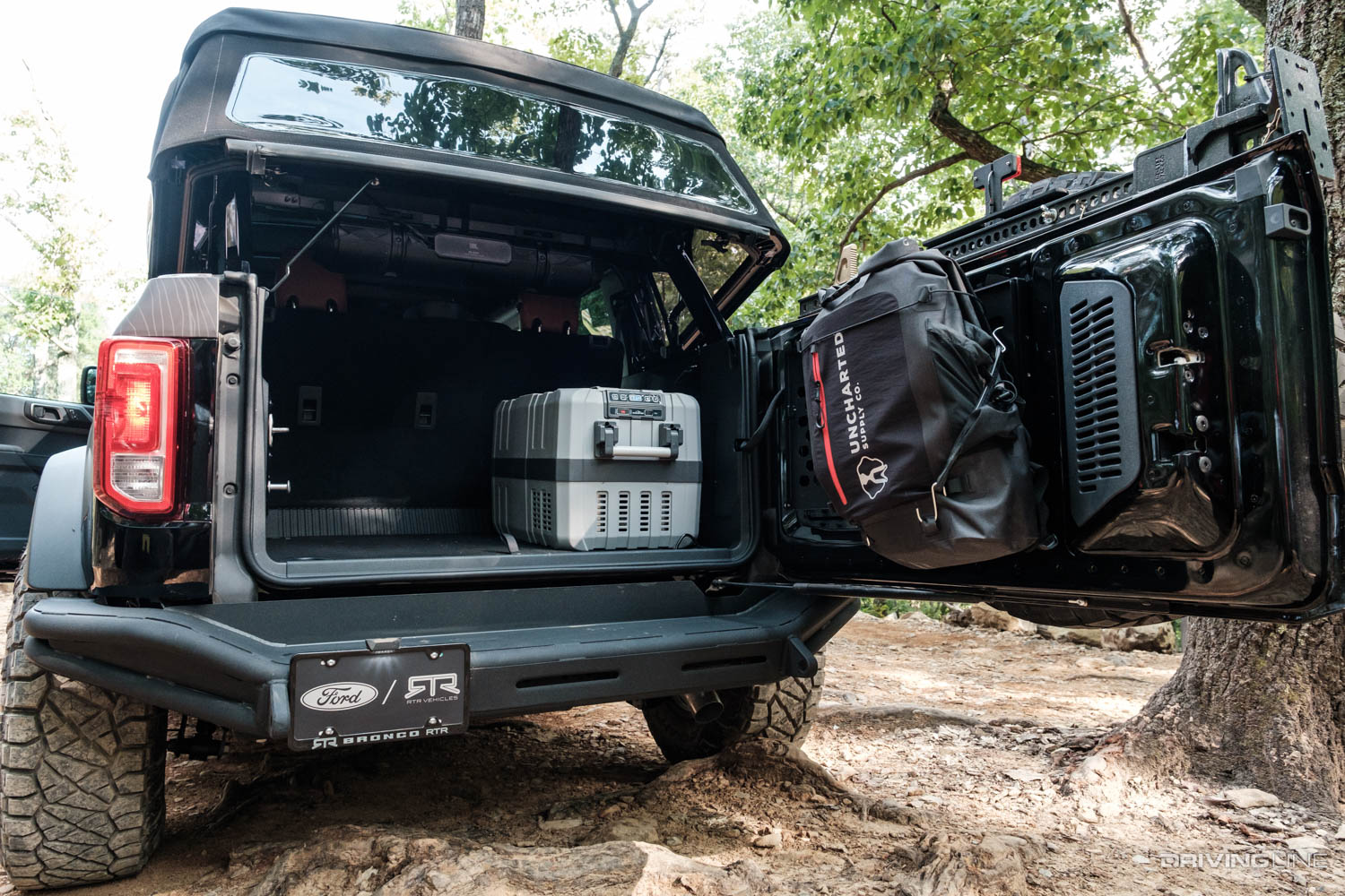 Gear in the rear of Fair Lane Estate 2021 Ford Bronco RTR