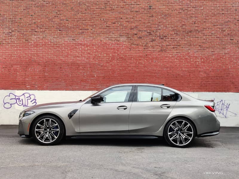 2021 BMW M3 6-speed side profile