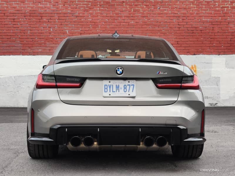 2021 BMW M3 6-speed rear view
