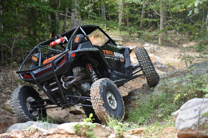 Nitto's New 35" Trail Grappler SXS Tires on a trail