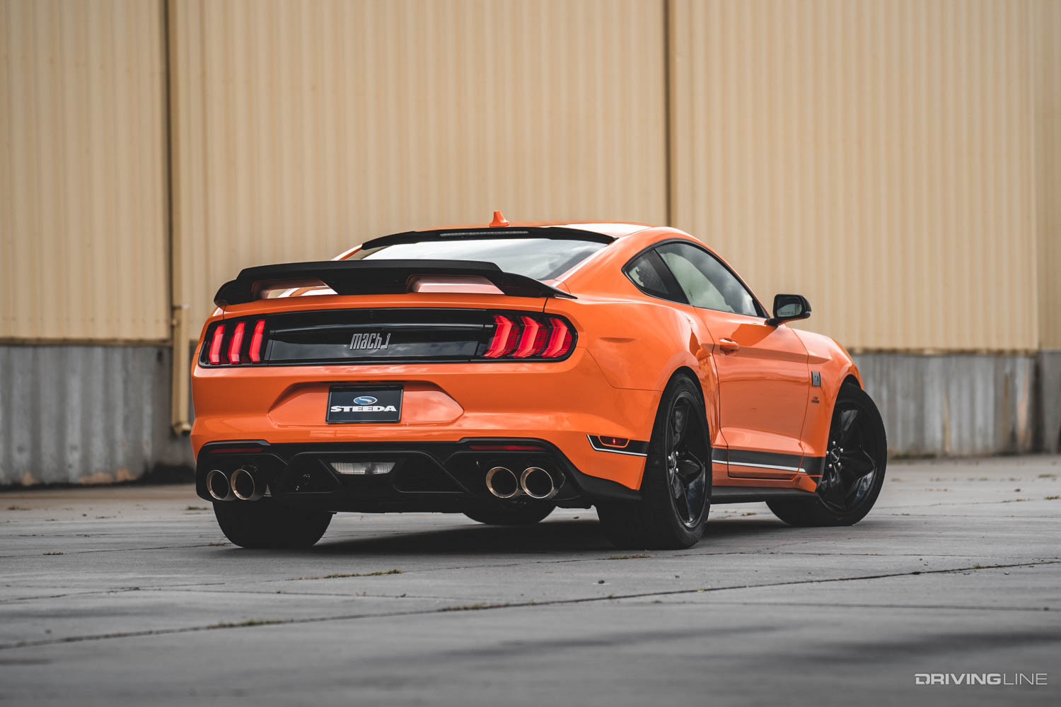 Steeda Mustang Mach 1 Orange rear passenger side