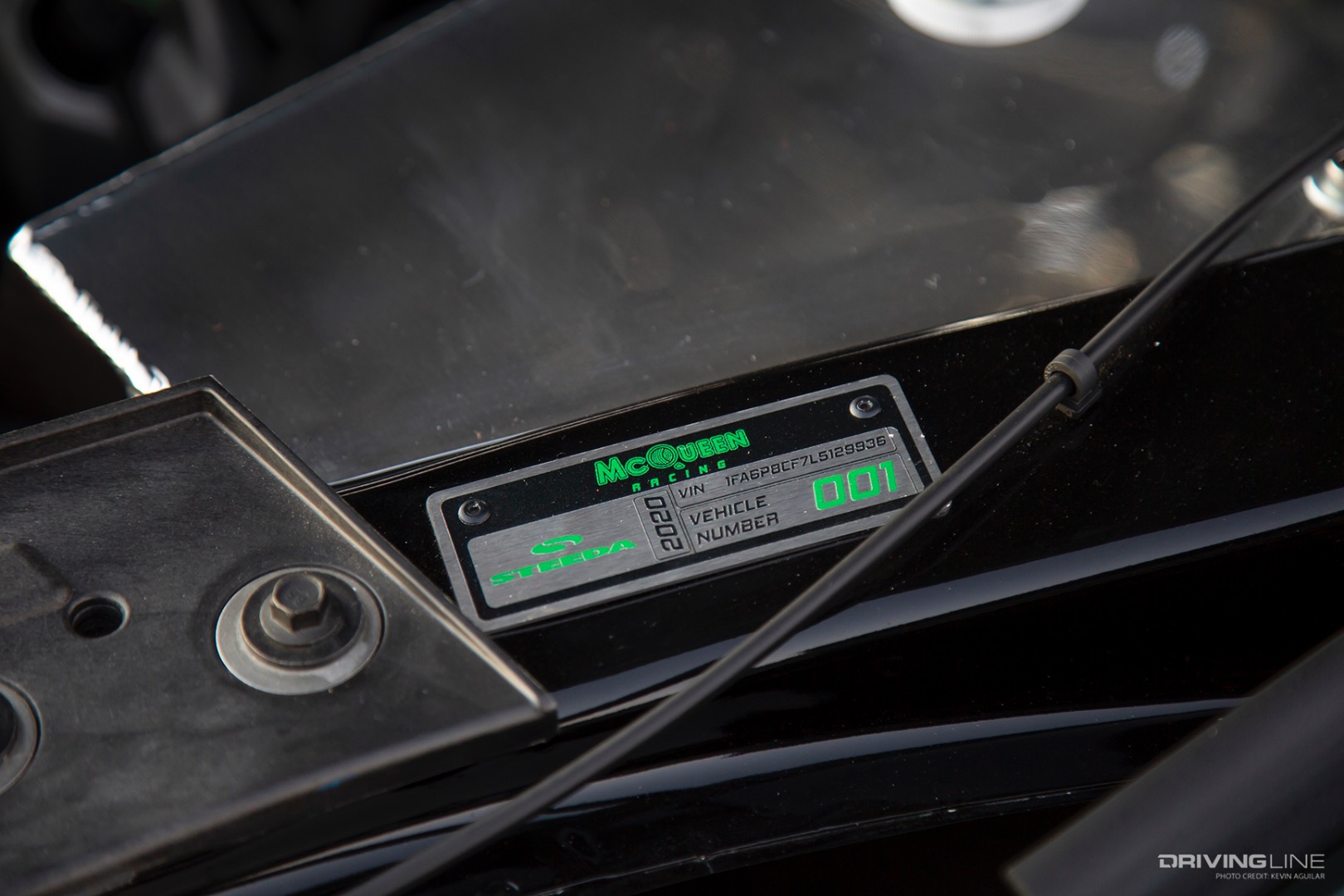 Serial Number of Darroll Myers' Steeda 2020 McQueen Racing Ford GT500