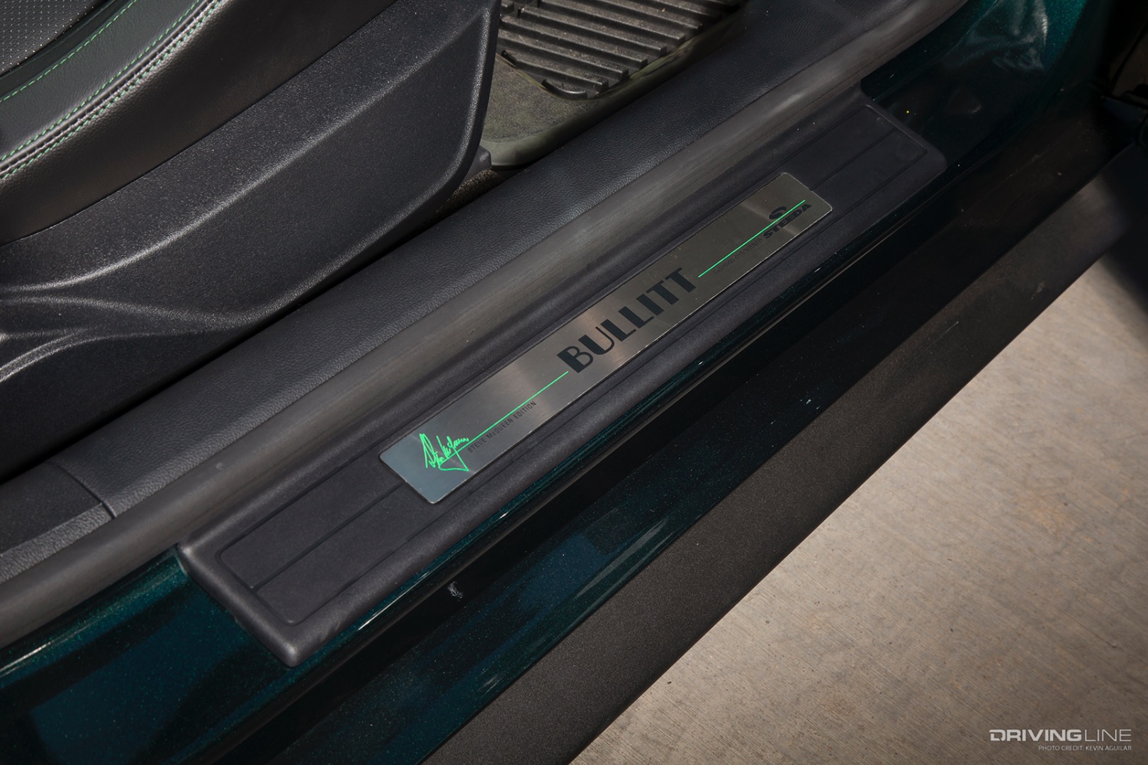 Door Sill of Darroll Myers’ Steeda 2019 Steve McQueen Bullitt