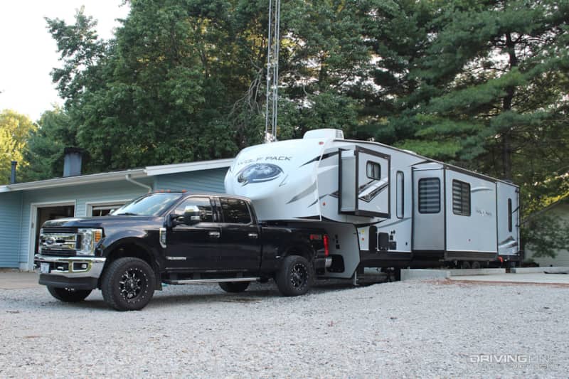 2018 Ford F-250 Super Duty on Nitto Terra Grappler G2 tires with Wolf Pack Toy Hauler