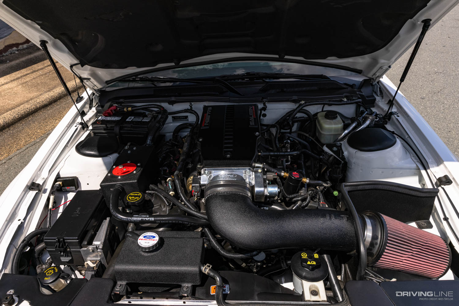 Ford modular 4.6L V8 engine stroked to 5.0L with Saleen supercharger