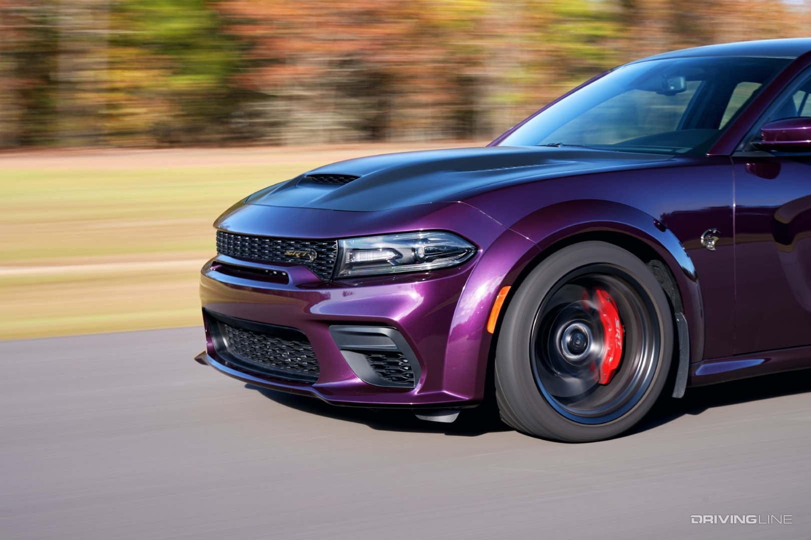 2021 Dodge Charger SRT Hellcat Redeye Widebody purple on race track
