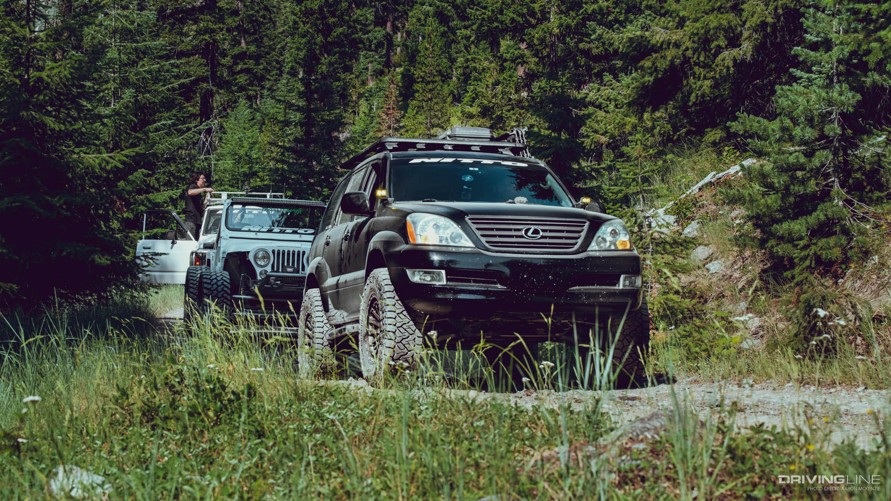 2009 Lexus GX470 with Nitto Recon Grappler tires on a trail in Fortune Creek