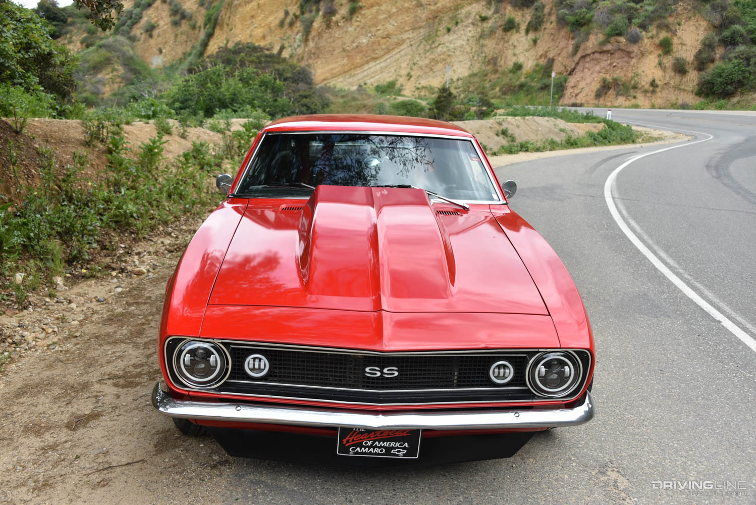 1967 Chevy Camaro "Hellhound" front top view