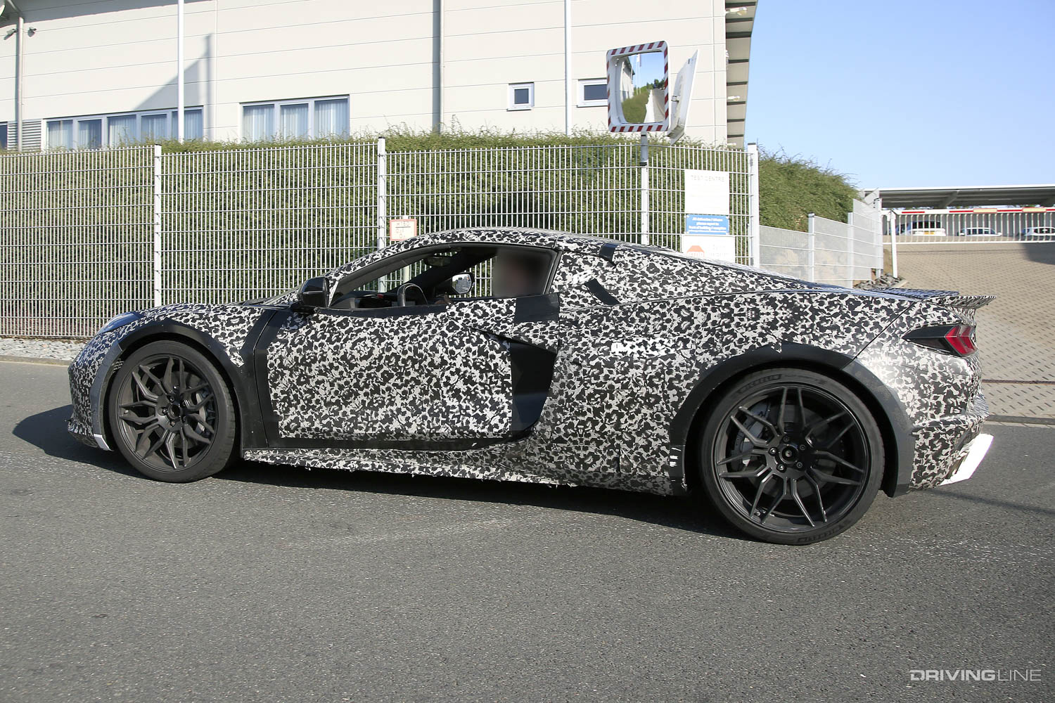 Spy Photos Hybrid 2023 Corvette C8 E-Ray testing at the 'Ring