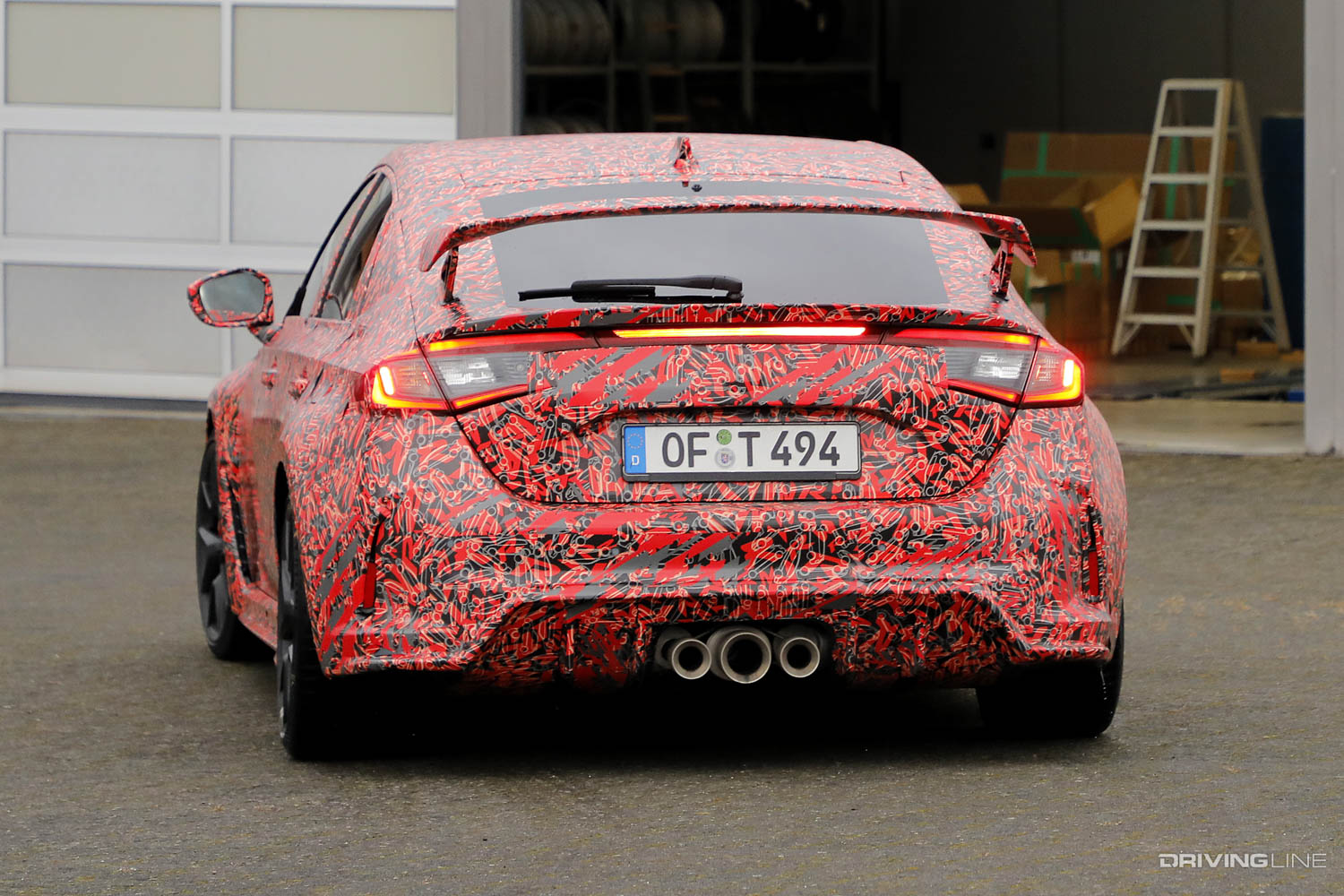 Spy Photos: 2023 Honda Civic Type R Caught rear diffuser