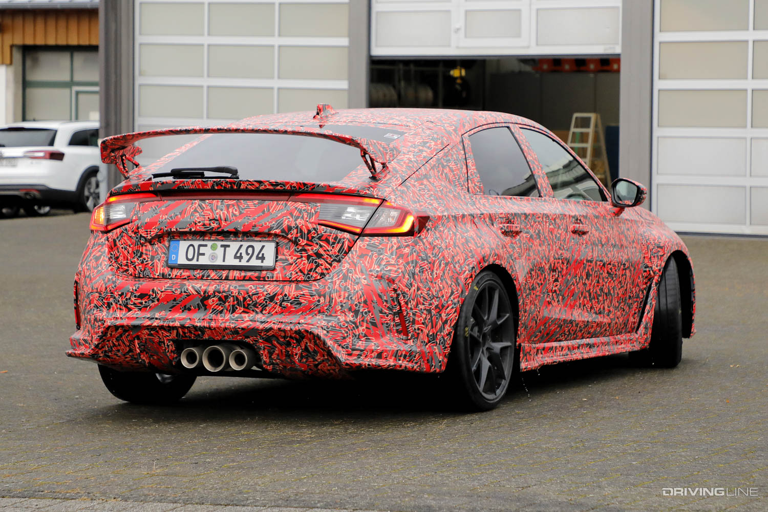 Spy Photos: 2023 Honda Civic Type R rear wing and exhaust