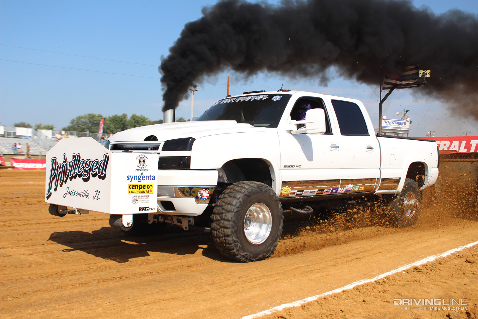 Diesel Truck Pulling Chevy 2500 on Nitto Mud Grappler Tires