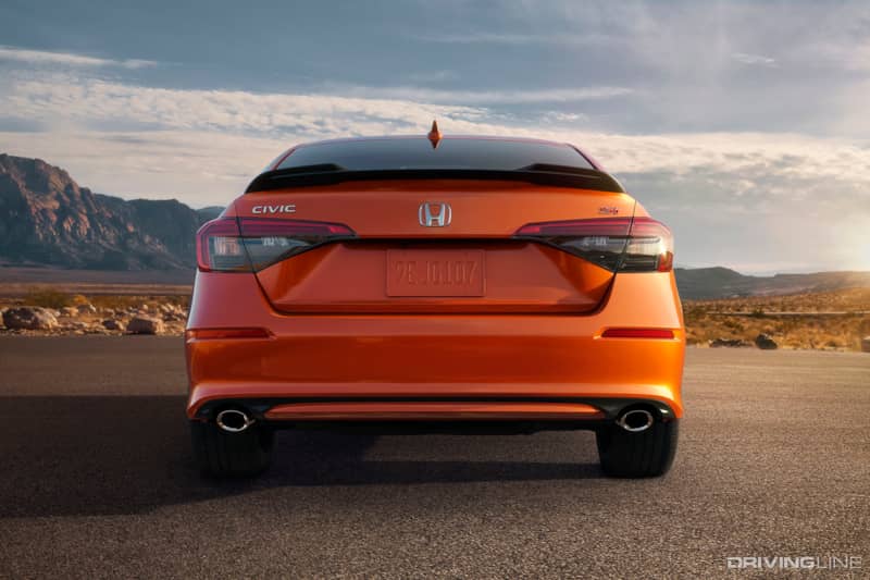 2022 Honda Civic Si Rear View