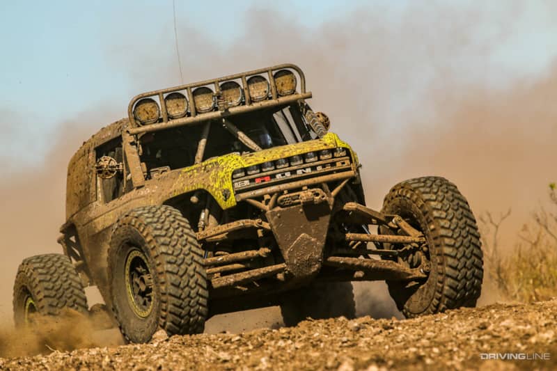 Vaughn Gittin Jr. racing through the mud