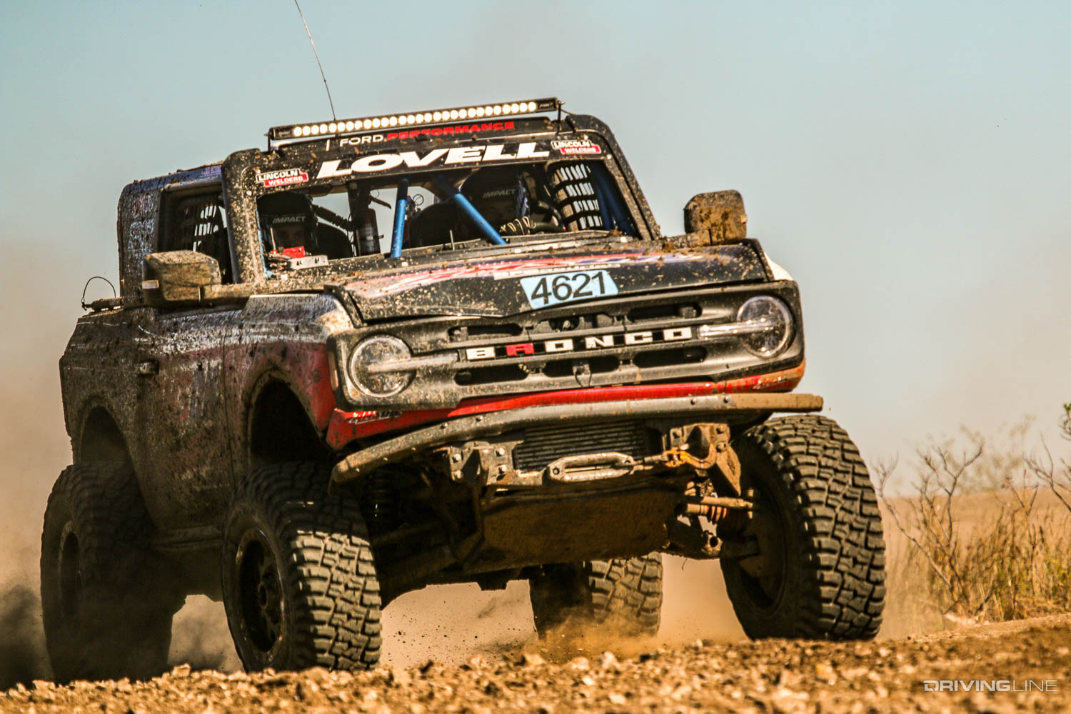 Brad Lovell racing in his stock Bronco