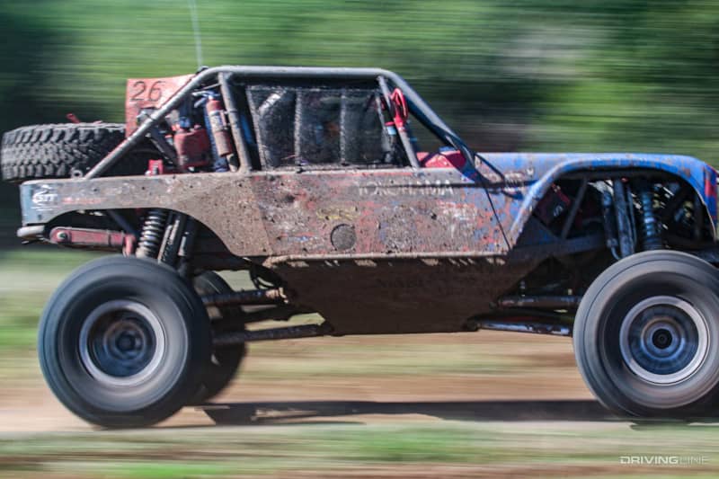 Duane Garretson racing on a straight