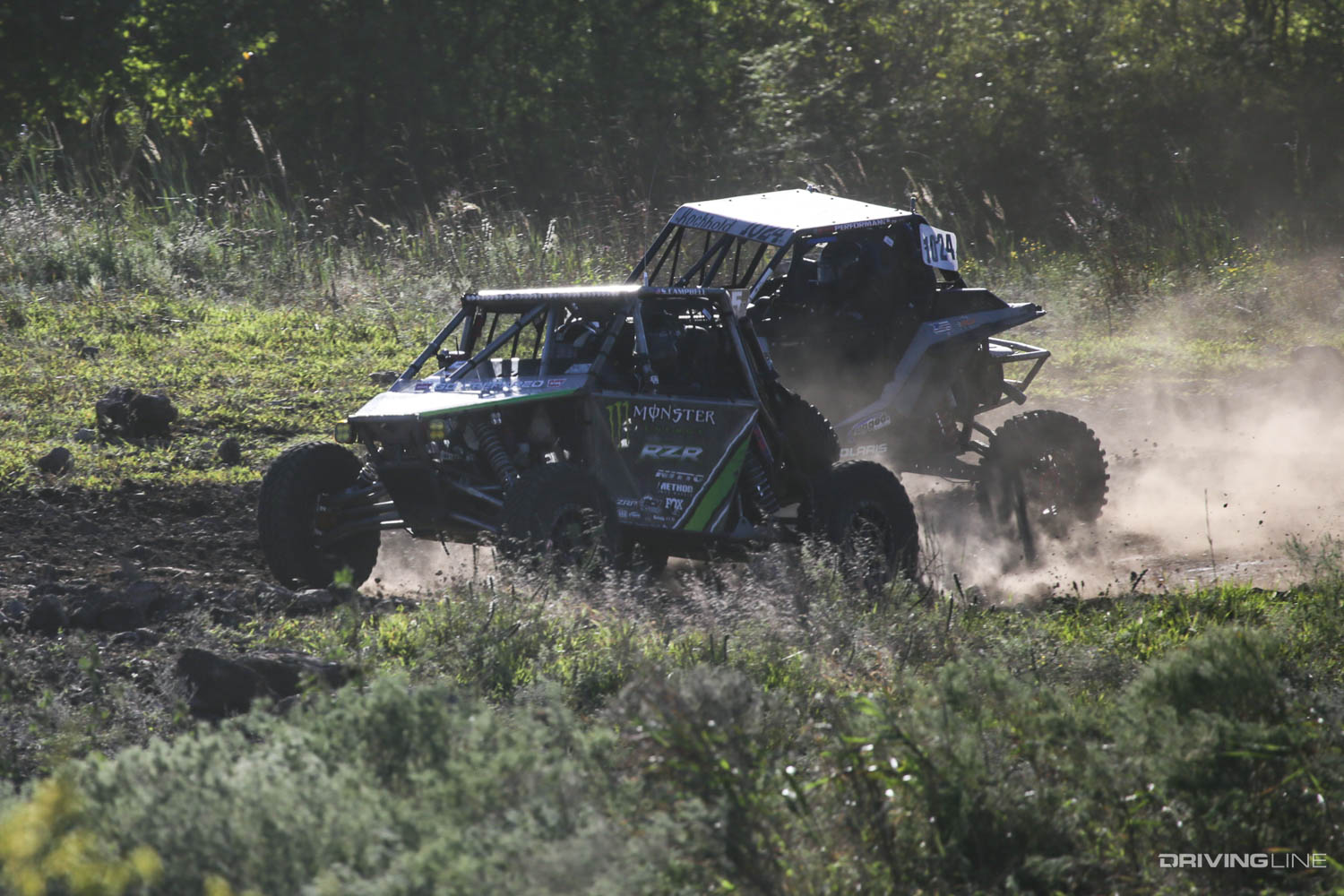 Shannon Campbell passing another UTV