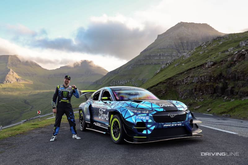 vaughn gittin jr with mustang mach e 1400 on Nitto NT555 G2