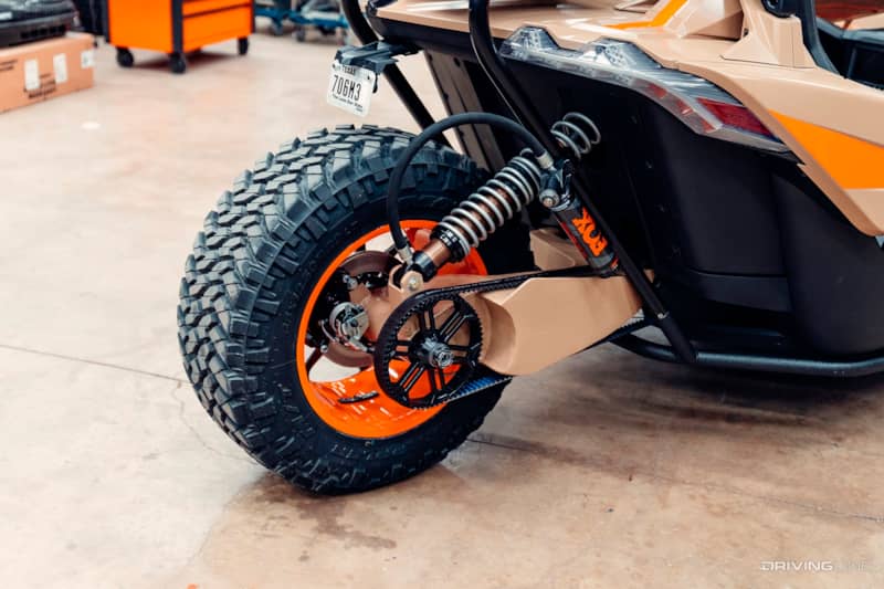 Rear Suspension of Gas Monkey Garage's 2021 Polaris Slingshot R