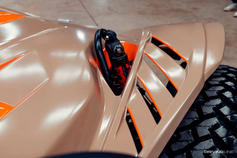Fox Coil-over Shocks of Gas Monkey Garage's 2021 Polaris Slingshot R