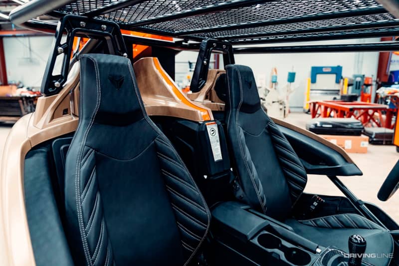 Seats of Gas Monkey Garage's 2021 Polaris Slingshot R