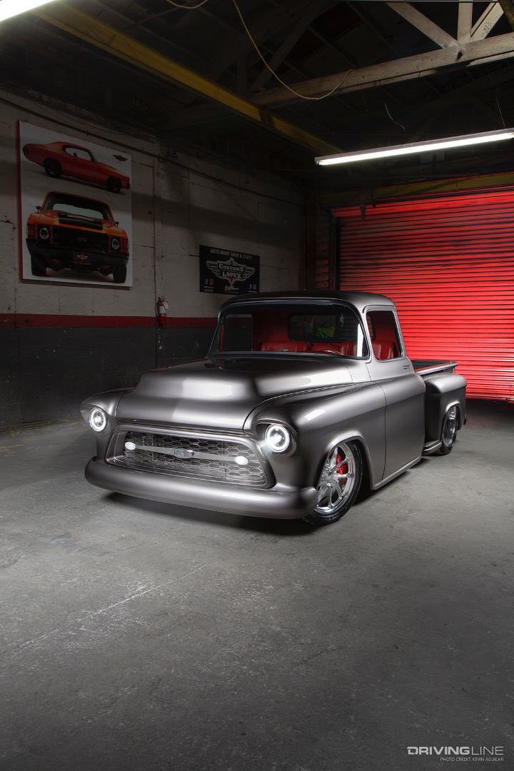 Front of Customs by Lopez's Monik '56 Chevy Pickup