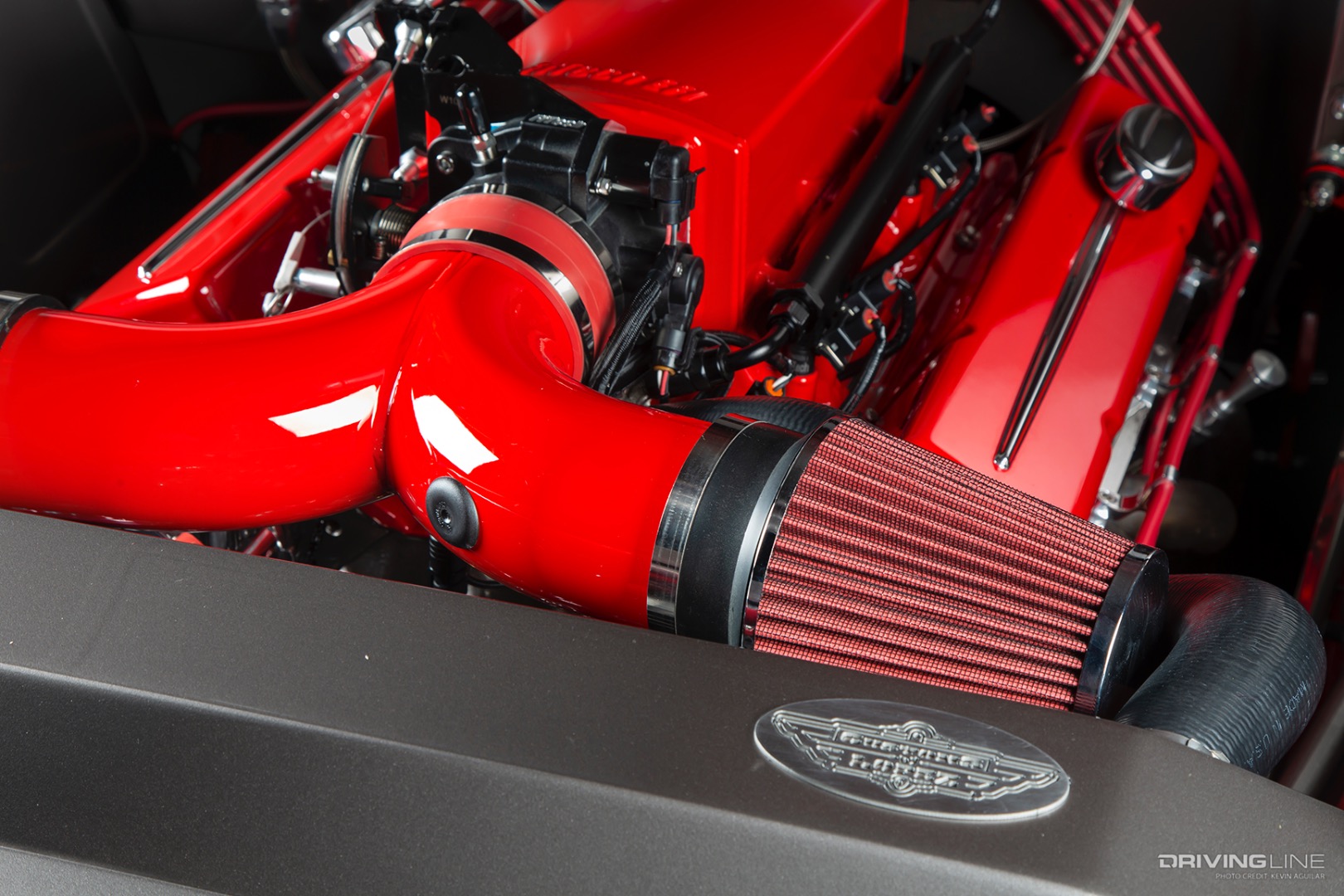 Engine of Customs by Lopez's Monik '56 Chevy Pickup