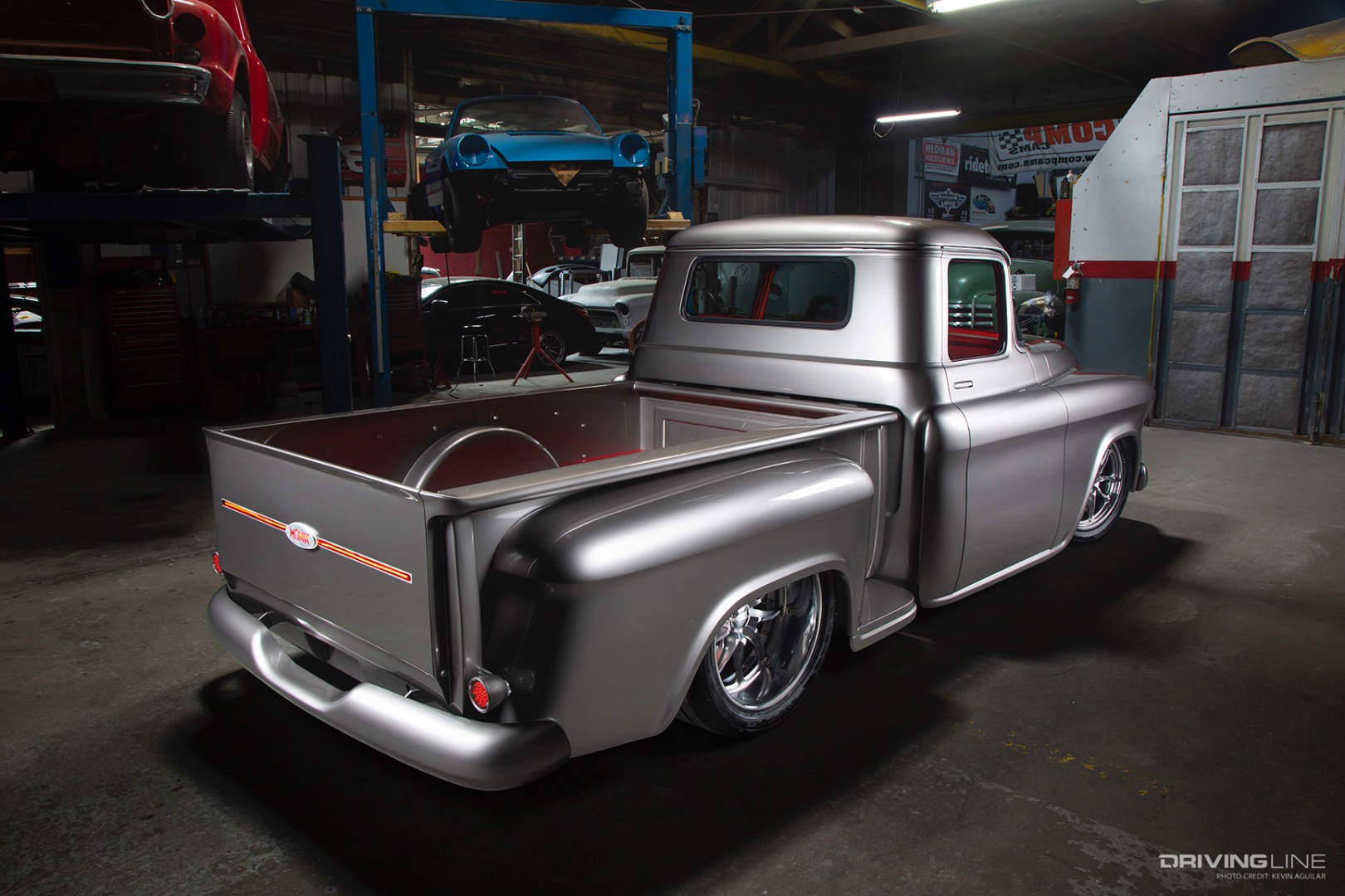 Rear of Customs by Lopez's Monik '56 Chevy Pickup