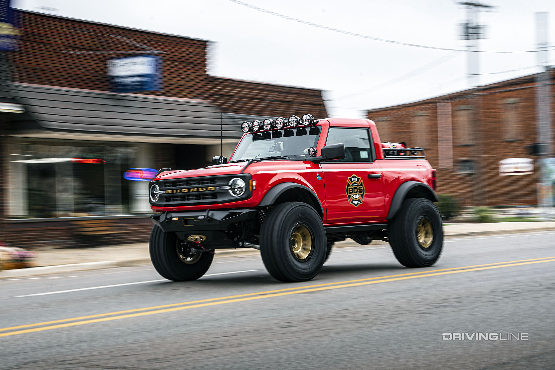 driving the 2021 Ford Bronco Fire Command custom