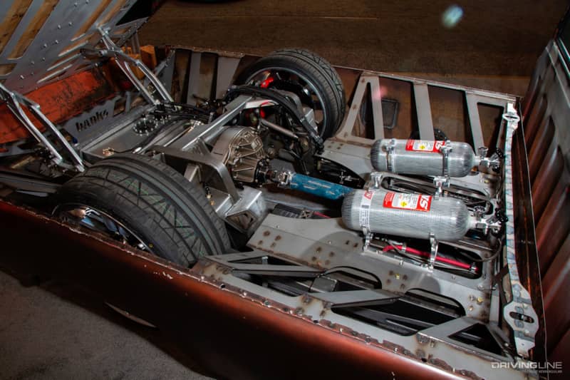 Banks LokJaw '66 Chevy C20 roaster Shop Chassis Nitto INVO tires