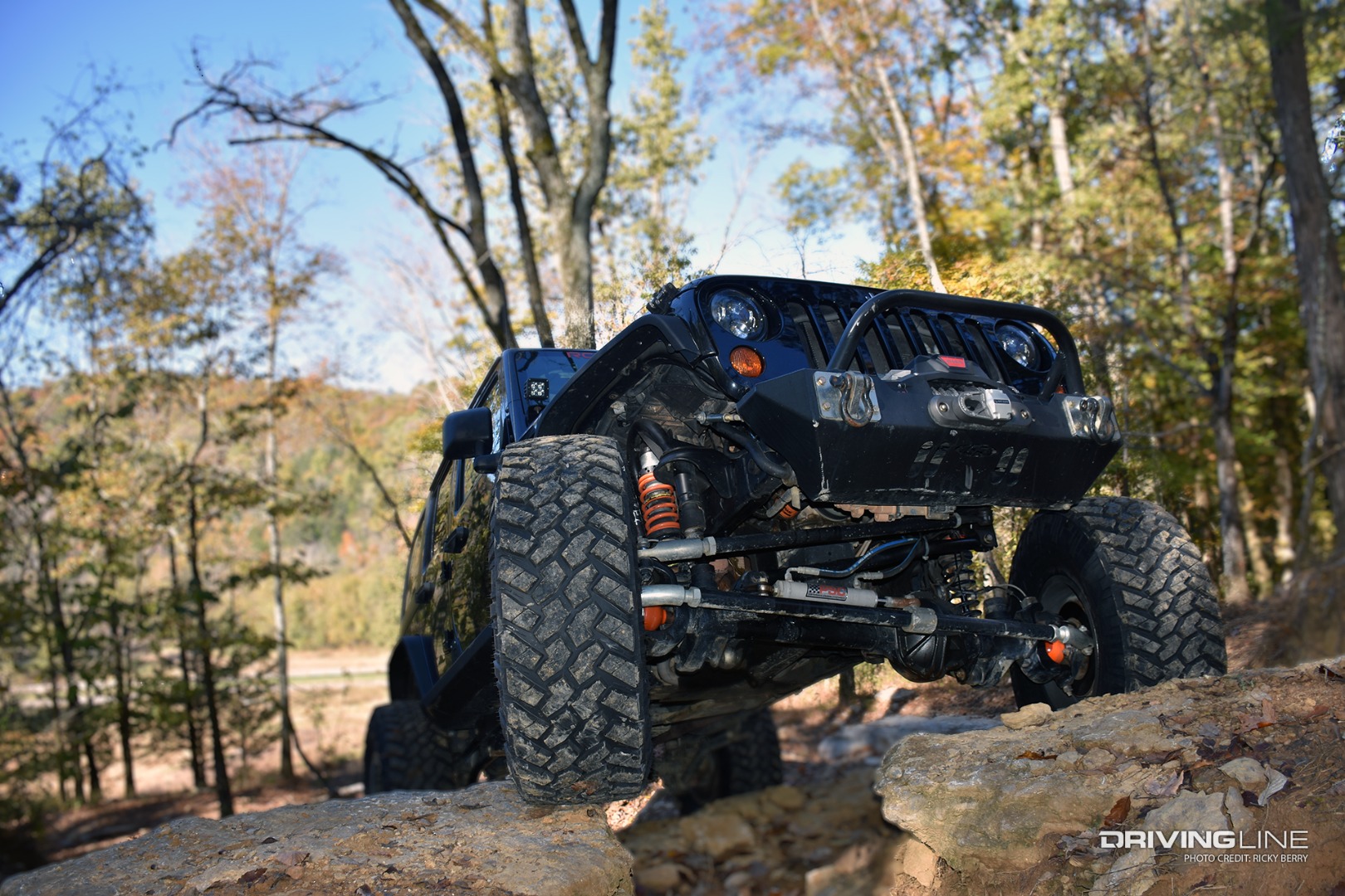 Jeep JK rock crawling on Nittos