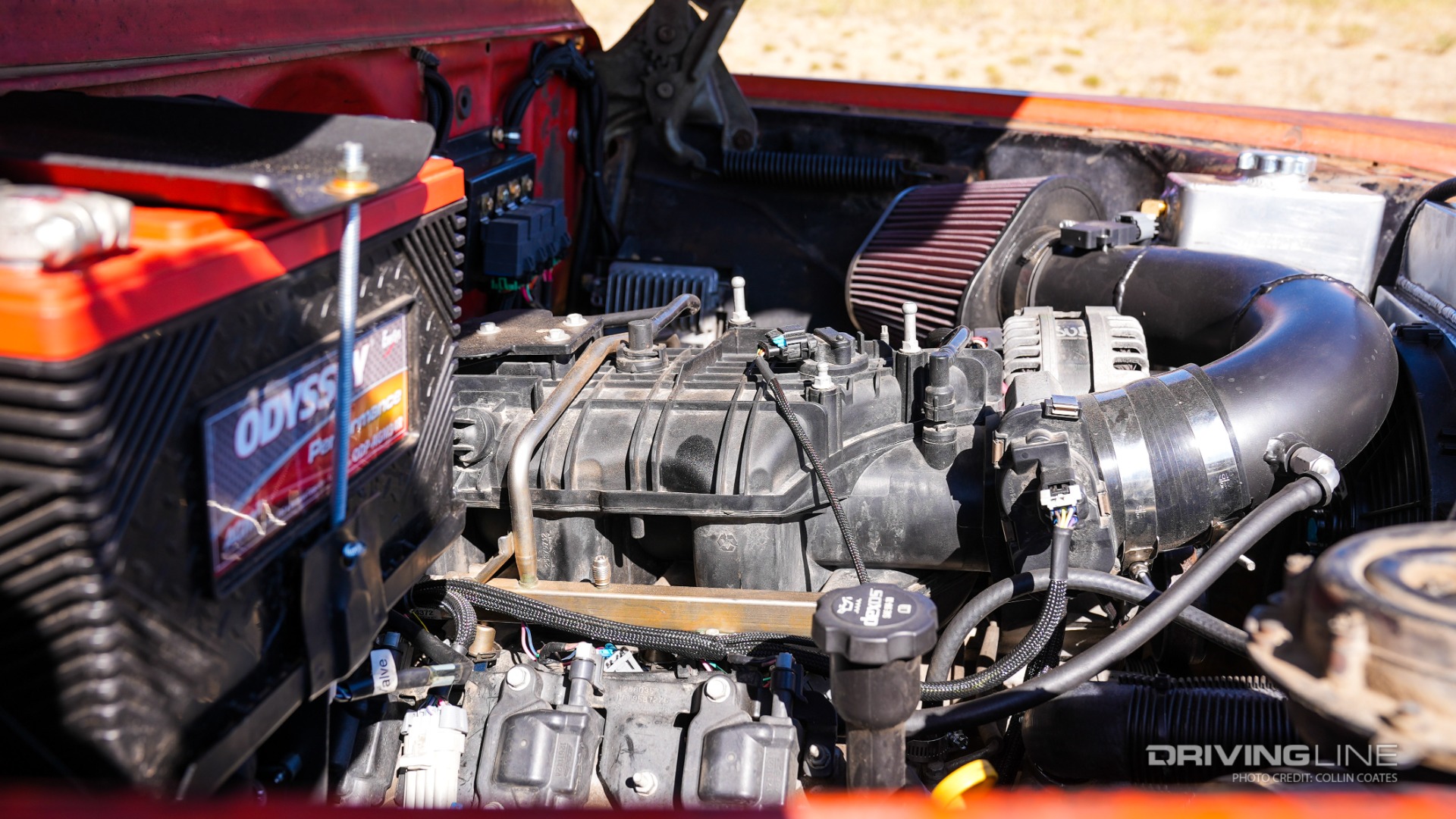 The factory 6.2L LS Motor and 6L80 Transmission remained intact with the donor chassis